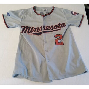 Minnesota Twins Youth Size Medium Gray Denard Span Replica Jersey
